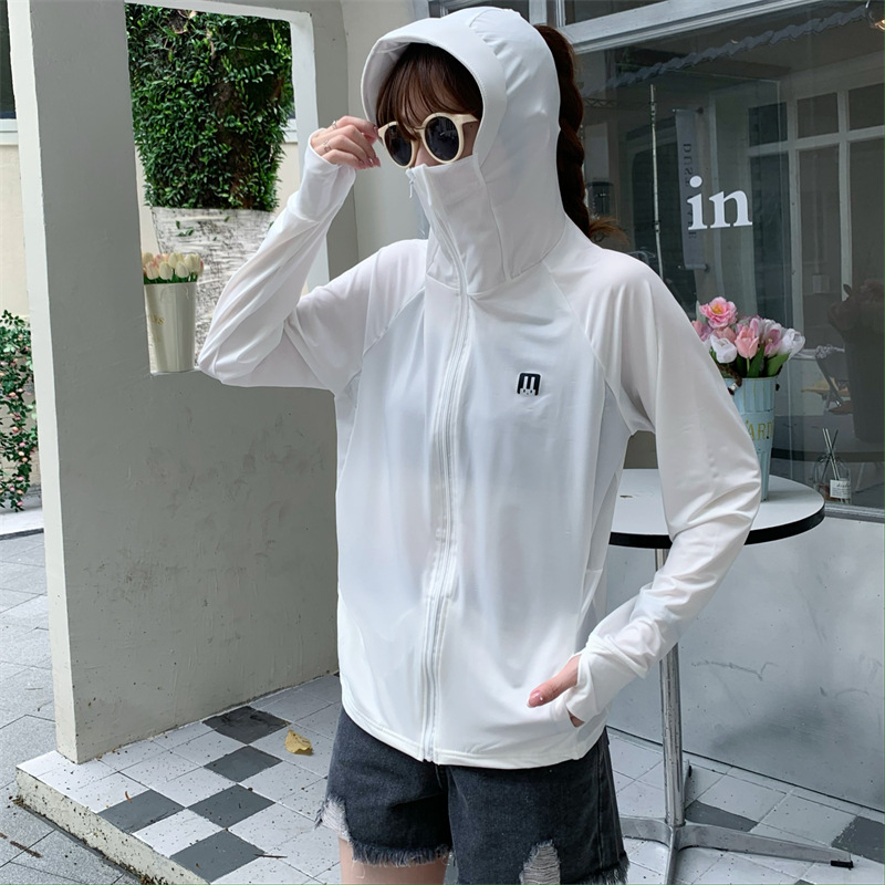 Женски качулков жакет за UV защита, ледено-копринен плат, дишащ, ултра лек, дълъг ръкав