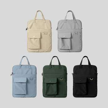 Unisex torba za laptop s više džepova, crossbody dizajn; vodootporna, otporna na habanje, najlon, podstava od poliestera.
