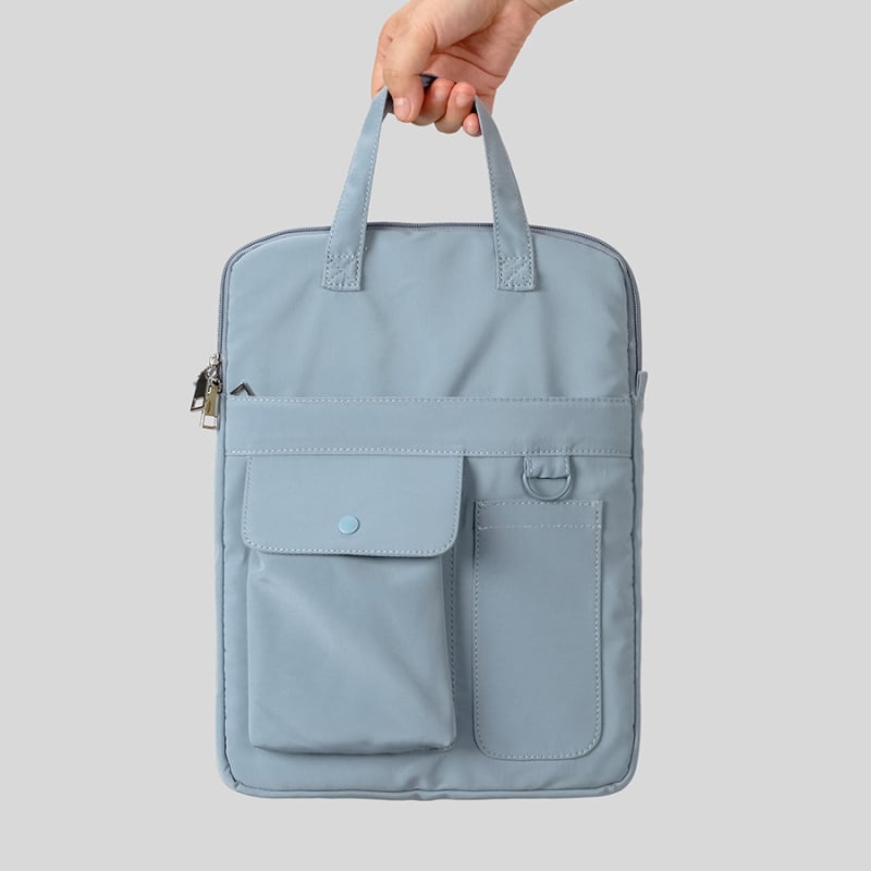 Unisex torba za laptop s više džepova, crossbody dizajn; vodootporna, otporna na habanje, najlon, podstava od poliestera.