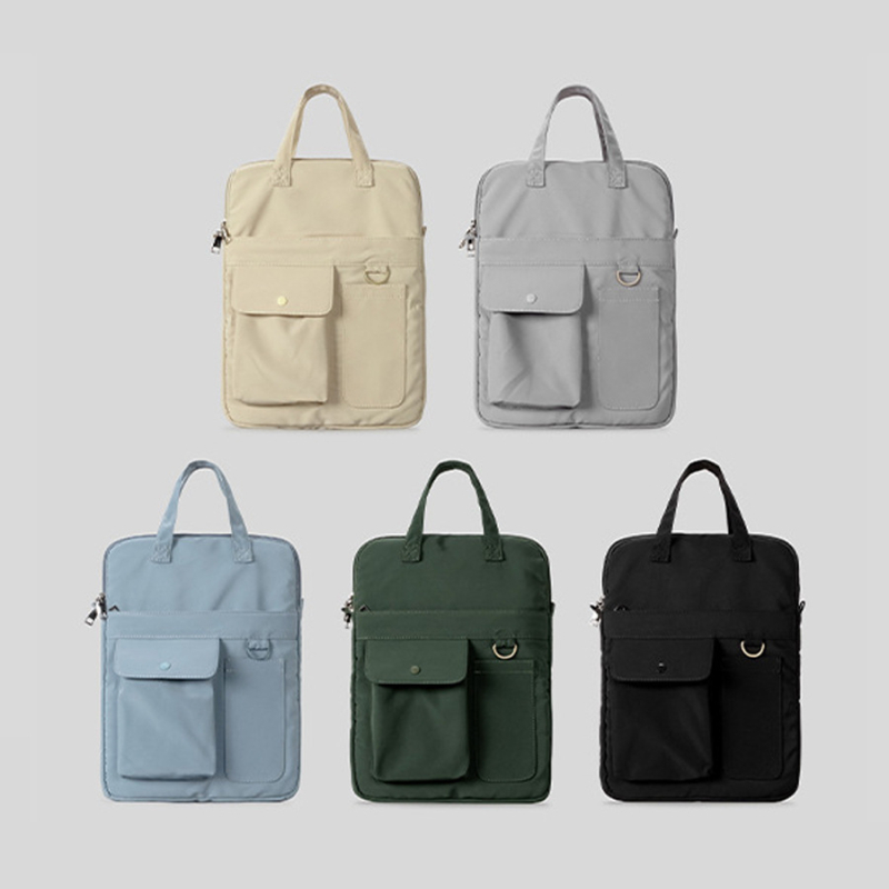 Unisex torba za laptop s više džepova, crossbody dizajn; vodootporna, otporna na habanje, najlon, podstava od poliestera.