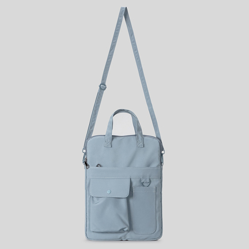 Unisex torba za laptop s više džepova, crossbody dizajn; vodootporna, otporna na habanje, najlon, podstava od poliestera.