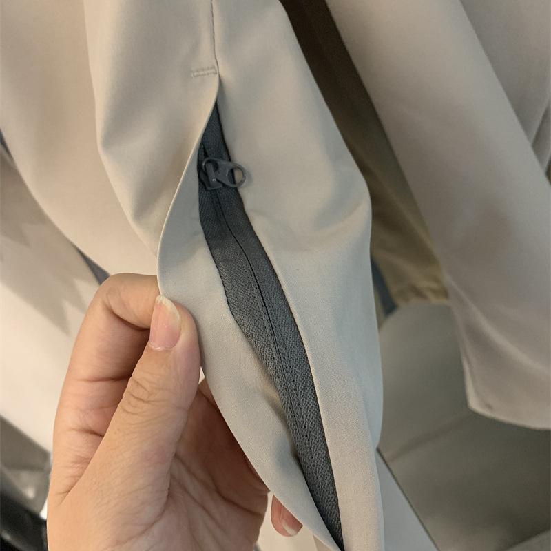 Jachetă cu guler înalt, respirabilă, protecție solară, stil sport (Protecție solară 50+, guler înalt, fermoar, buzunare 3D, amestec poliester)