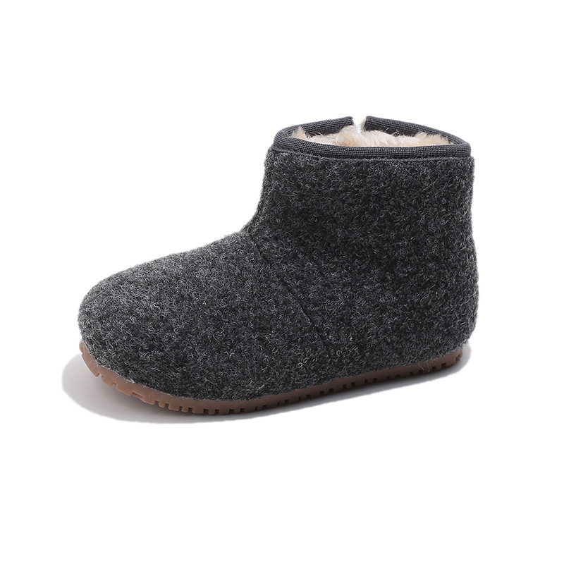 Unisex dječje gležnjače od suedea s toplom plišanom unutarnjom podstavom, casual stil, uzrast 4-16 godina