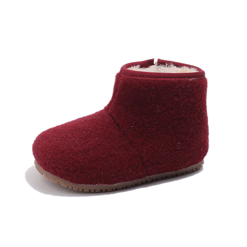 Unisex dječje gležnjače od suedea s toplom plišanom unutarnjom podstavom, casual stil, uzrast 4-16 godina