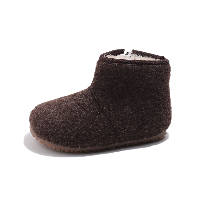 Unisex dječje gležnjače od suedea s toplom plišanom unutarnjom podstavom, casual stil, uzrast 4-16 godina