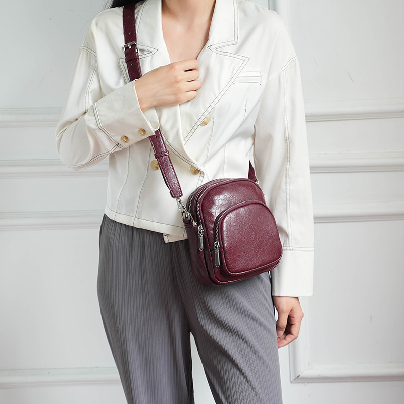 Crossbody torba – ulični stil – PU koža – horizontalni kvadratni oblik – zatvarač – skriveni džep sa džepom za telefon