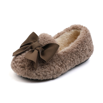 Dječje zimske plišane papuče za dom, podstavljene, gornji dio od pliša, gumena potplata, slip-on, uzrast 1–6 godina
