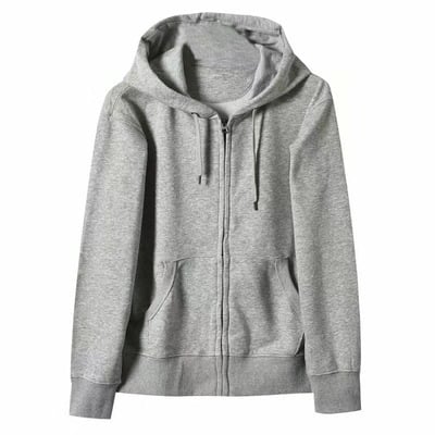 Unisex κουκούλα με φερμουάρ από corduroy με rabbit fur (96%+), κορεατικό στυλ, χαλαρή γραμμή