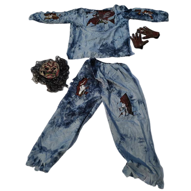 Odrasli cosplay kostim – unisex, likovi vilkolak/zombi za scensku predstavu; tkanina: pamučna smjesa; glavni materijal: poliester; sezona: proljeće 2025; dobna skupina: 25–29; etiketa s ovratnikom