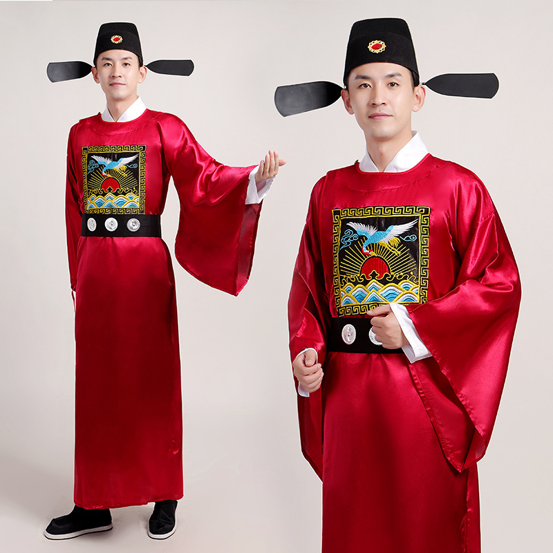 Unisex hanfu službeni kostim za scenske nastupe, tkanina od kemijskih vlakana s poliesterom, 100% poliester, jesen 2022