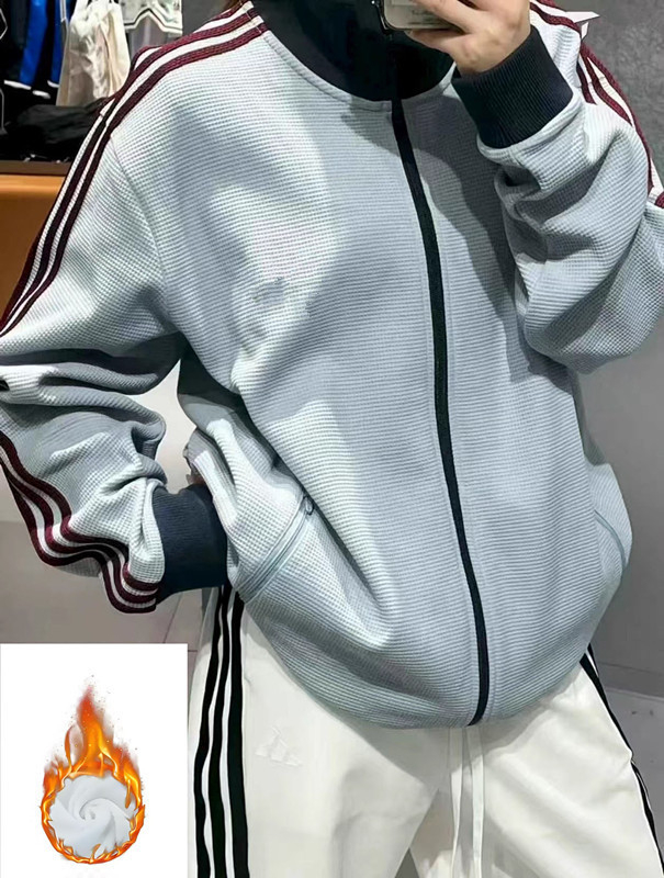 Dzseki — őszi-téli, waffel szövet, hímzett kis címke, álló gallér, vastag anyag