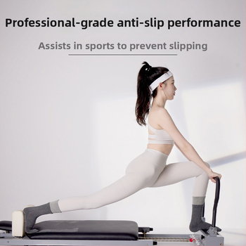 Дамски памучни чорапи за йога, средна дължина, нехлъзгащи се, двойно-слойни терри за попиване на пот и дезодориращ ефект