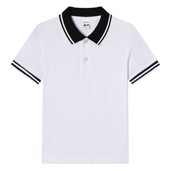 Djeco polo majica s ovratnikom (logotip otisak, combed pamuk 96%+, ljetni stil, 3–8 godina)
