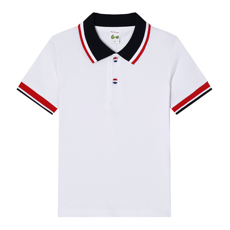 Djeco polo majica s ovratnikom (logotip otisak, combed pamuk 96%+, ljetni stil, 3–8 godina)