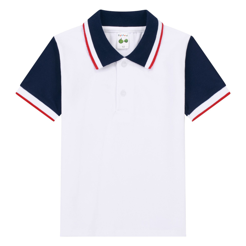 Djeco polo majica s ovratnikom (logotip otisak, combed pamuk 96%+, ljetni stil, 3–8 godina)