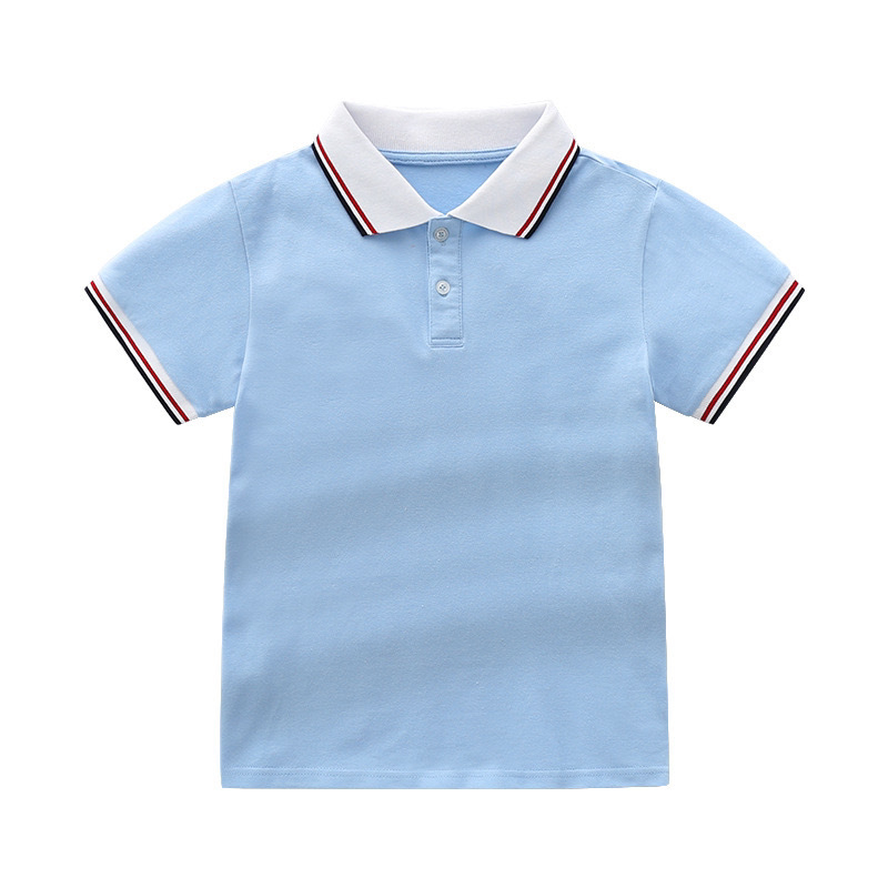Djeco polo majica s ovratnikom (logotip otisak, combed pamuk 96%+, ljetni stil, 3–8 godina)