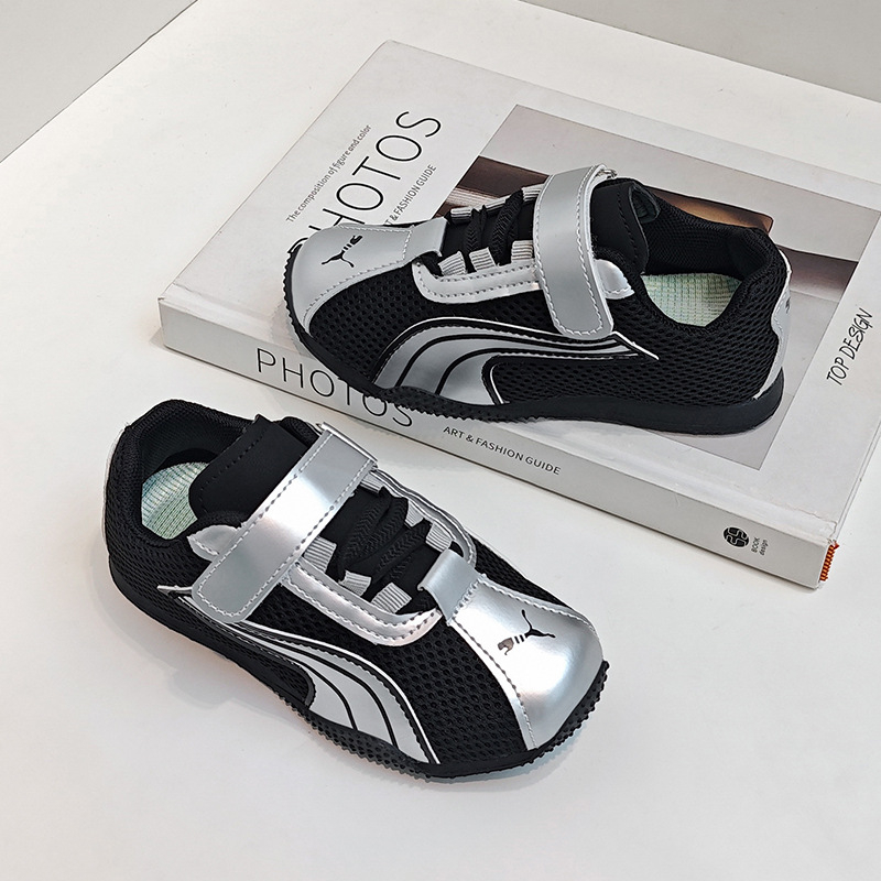 Dječje tenisice za trčanje s Velcro zatvaranjem (Gornji dio: mikrovlaknast koža + mreža; Sezona: proljeće–jesen; Unisex; Dob: 7–16 godina)