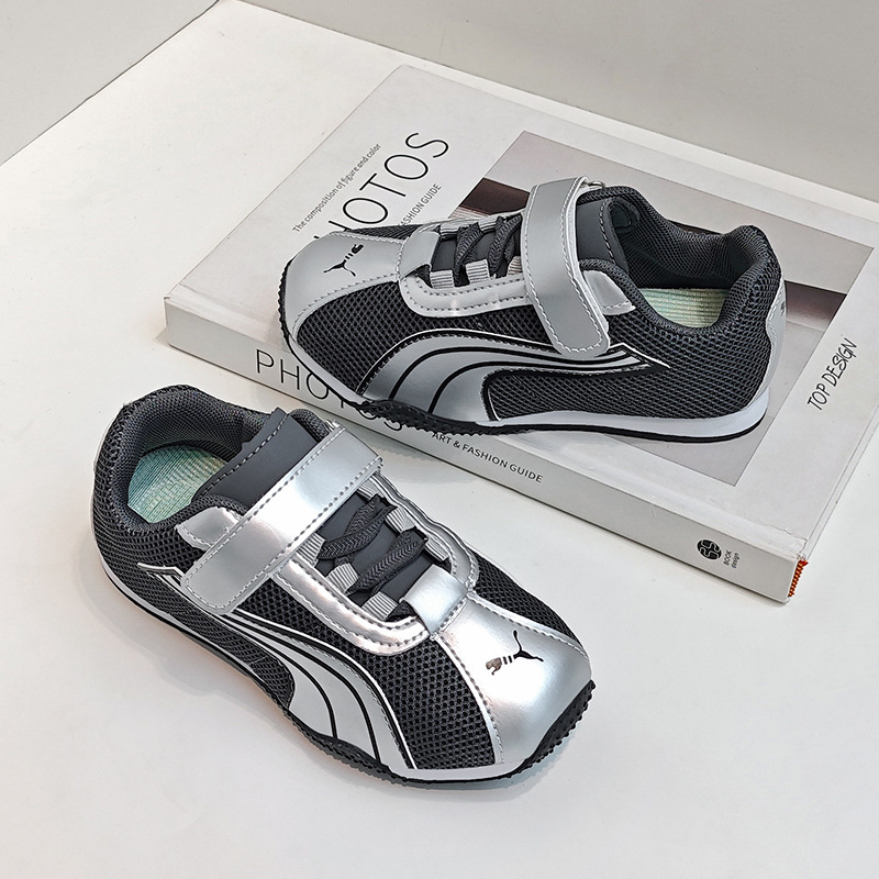 Dječje tenisice za trčanje s Velcro zatvaranjem (Gornji dio: mikrovlaknast koža + mreža; Sezona: proljeće–jesen; Unisex; Dob: 7–16 godina)