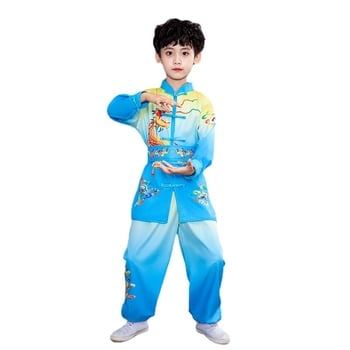 Ihang Dječji Wushu Scenski Kostim – kineski stil dugi rukav Tai Chi trening, 100% poliester, uzrast do 17 godina, jesen 2021.
