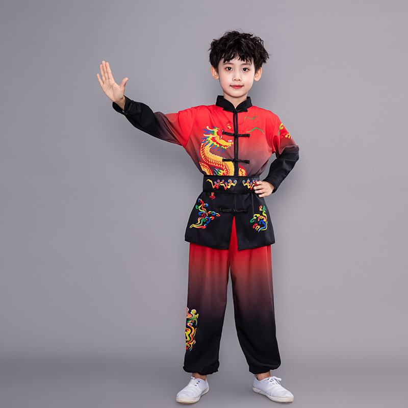 Ihang Dječji Wushu Scenski Kostim – kineski stil dugi rukav Tai Chi trening, 100% poliester, uzrast do 17 godina, jesen 2021.