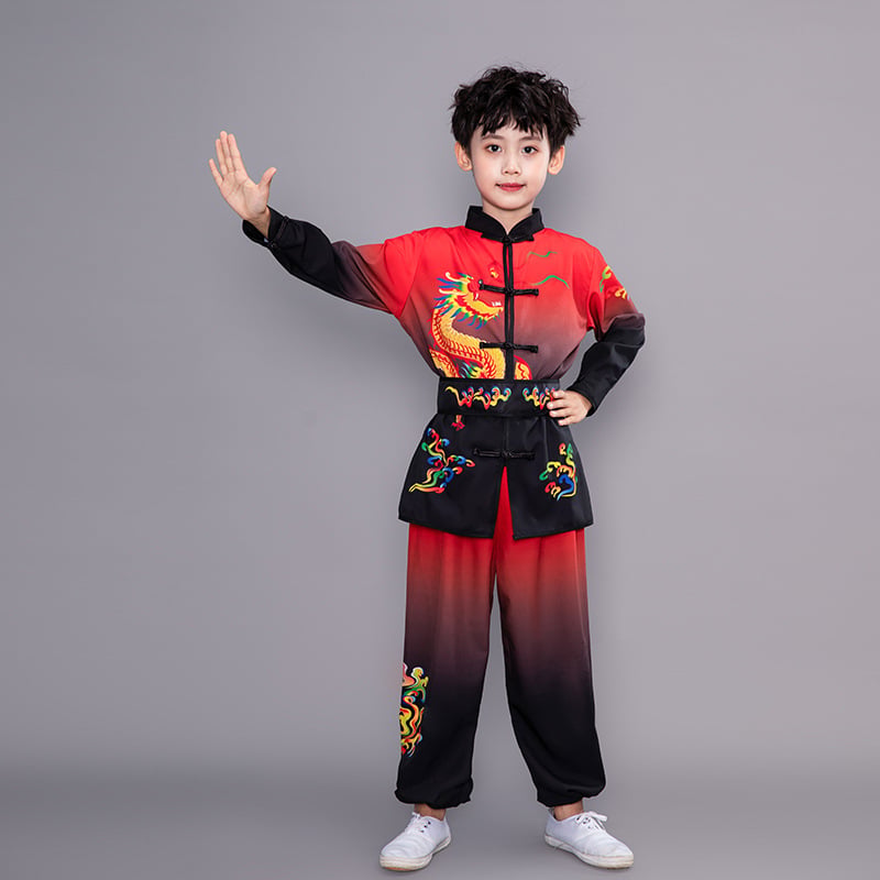 Ihang Dječji Wushu Scenski Kostim – kineski stil dugi rukav Tai Chi trening, 100% poliester, uzrast do 17 godina, jesen 2021.