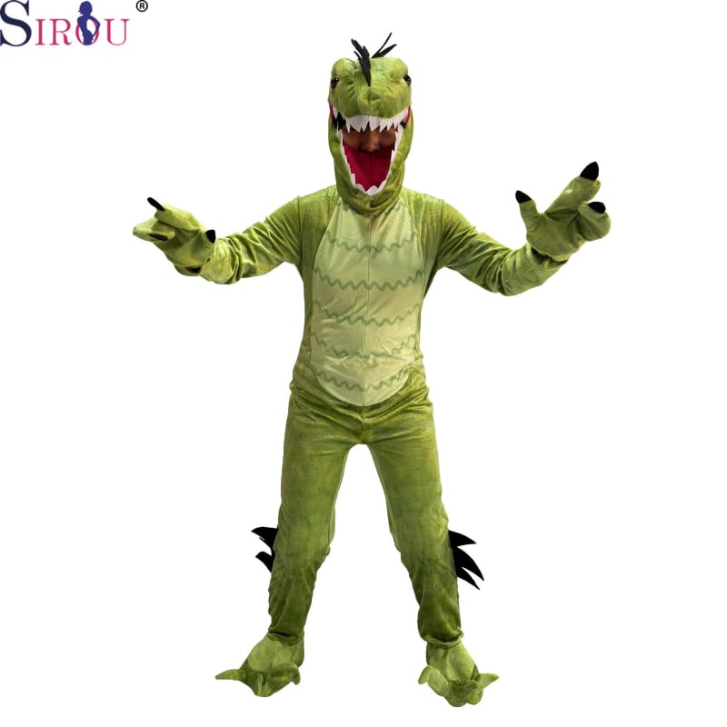 Dinosaurus Kostim Cosplay za Halloween - Prugasti Uzorak, Kristalno Mekani Poliester, Unisex za Djecu (95% Poliester)