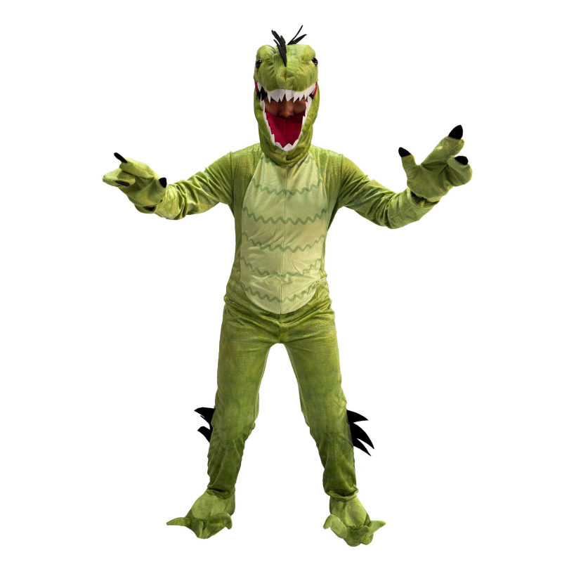 Dinosaurus Kostim Cosplay za Halloween - Prugasti Uzorak, Kristalno Mekani Poliester, Unisex za Djecu (95% Poliester)