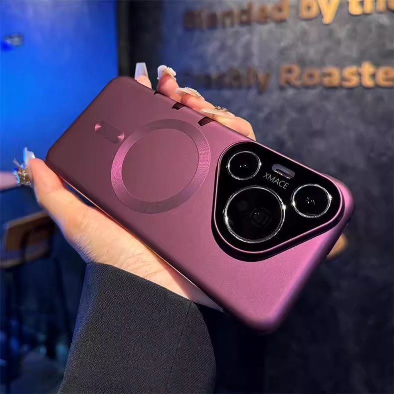 Carcasă pentru telefon Huawei P80Pro+ fără ramă, magnetică, finisaj mat, husă PC pentru Mate60Pro – rezistentă la șocuri, anti cadere, prindere magnetică