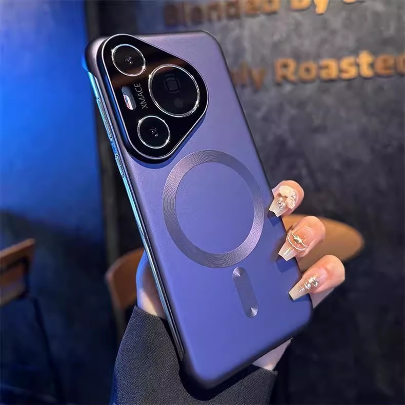 Carcasă pentru telefon Huawei P80Pro+ fără ramă, magnetică, finisaj mat, husă PC pentru Mate60Pro – rezistentă la șocuri, anti cadere, prindere magnetică