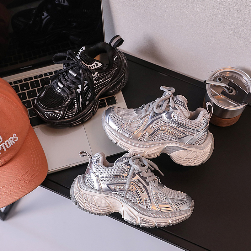 Djeca tenisice stil dad shoes s Velcro kopčom; gornji dio mikrovlakno+ mreža; potplat EVA; protuklizne i otporne na habanje; jesenska verzija 2024; uzrast 4–12