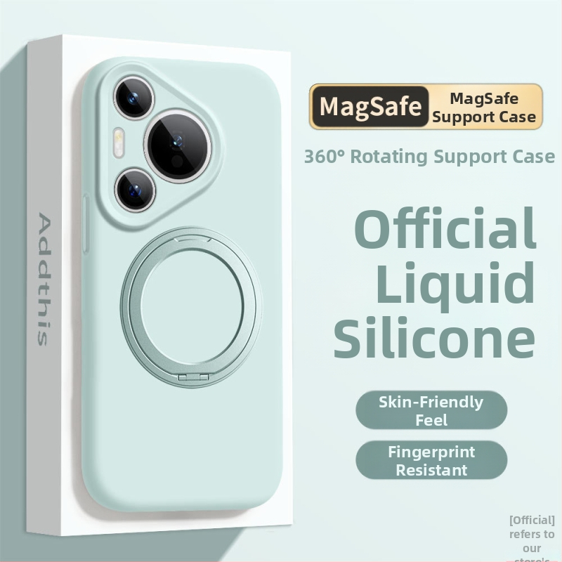 Kryt Huawei Mate 80 Pro z tekutého silikónu s otočným stojanom – proti pádu, matný povrch, proti otlačkom prstov