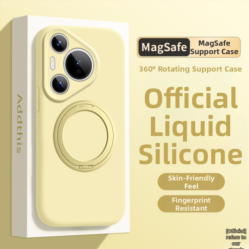 Kryt Huawei Mate 80 Pro z tekutého silikónu s otočným stojanom – proti pádu, matný povrch, proti otlačkom prstov