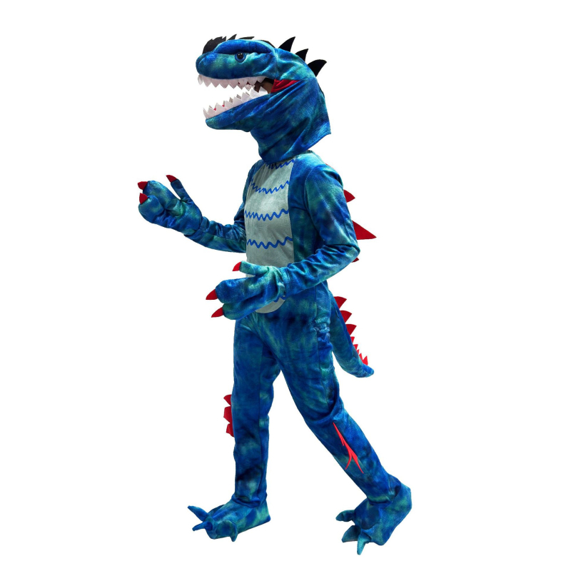 Cosplay kostim dinosaura za djecu, unisex, prugasti uzorak, kristalno mekan poliester, glavni materijal 95% poliester, za Halloween i scenske nastupe