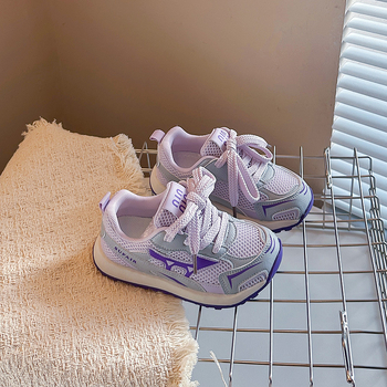 Dječje tenisice za trčanje s prozračnom mrežom, Velcro zatvarač, unisex, svakodnevne sportske tenisice s gumenom potplatom