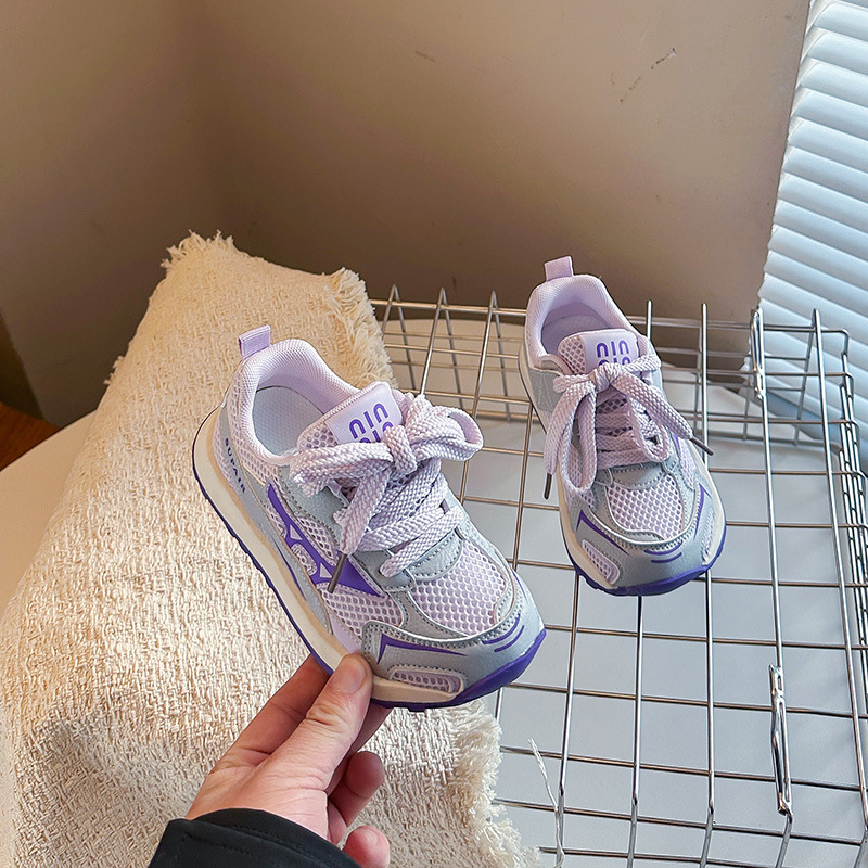 Dječje tenisice za trčanje s prozračnom mrežom, Velcro zatvarač, unisex, svakodnevne sportske tenisice s gumenom potplatom