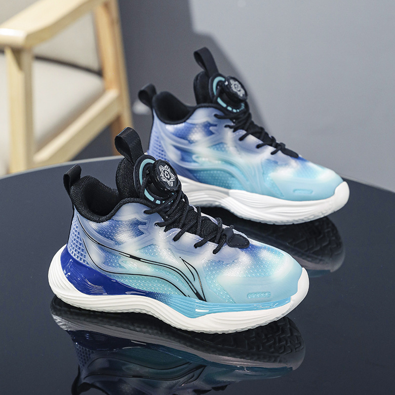 Košarkaška obuća za djecu, s prozračnim gornjim dijelom, umjetna koža, MD đon, za uzrast 7–16 godina