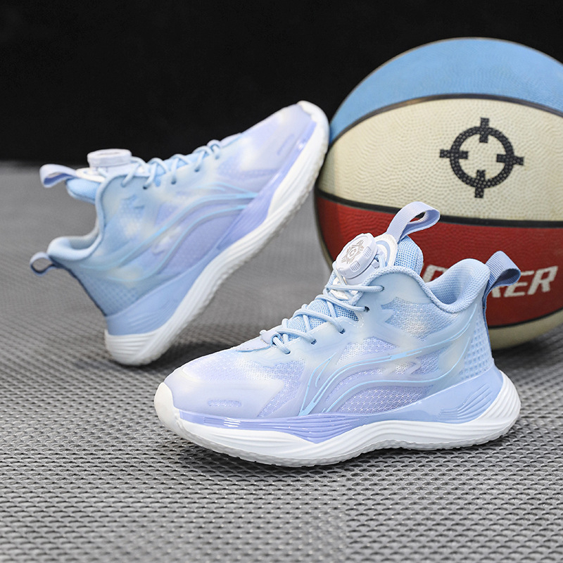 Košarkaška obuća za djecu, s prozračnim gornjim dijelom, umjetna koža, MD đon, za uzrast 7–16 godina