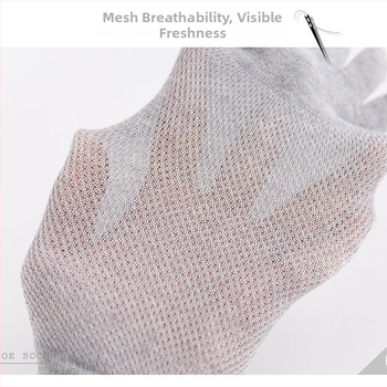 Мъжки чорапи за пръсти, невидими, дишащ памук, едноцветни, къс глезен, абсорбират изпотяването