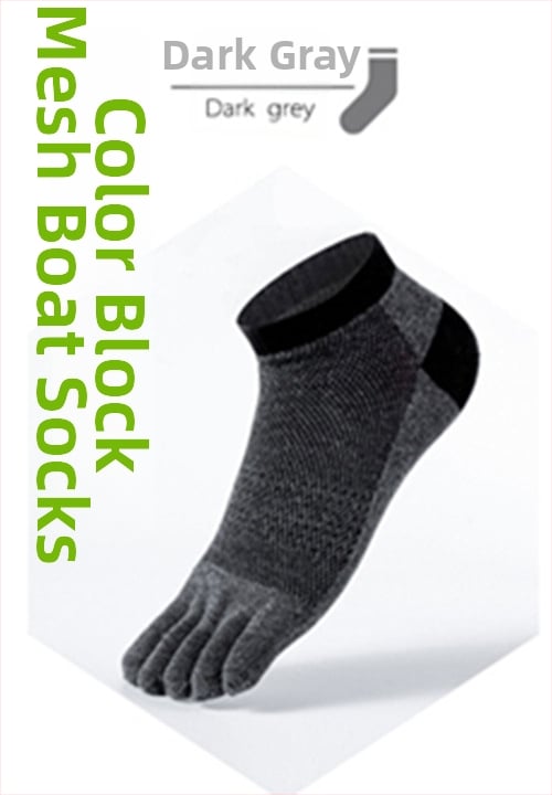 Мъжки чорапи за пръсти, невидими, дишащ памук, едноцветни, къс глезен, абсорбират изпотяването
