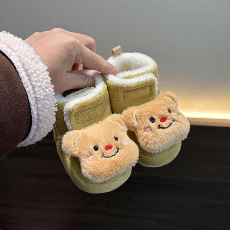 Zimske dječje čarapne cipele, unisex, debeli podstavljeni meki đonovi, Velcro zatvarač, gumeni potplat, gornji dio od pamuka
