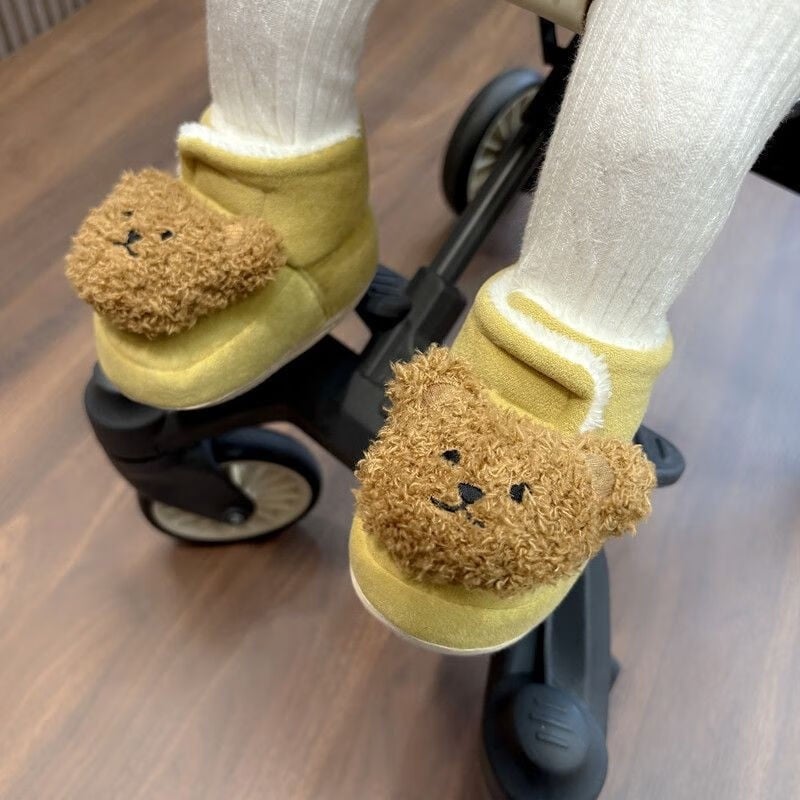 Zimske dječje čarapne cipele, unisex, debeli podstavljeni meki đonovi, Velcro zatvarač, gumeni potplat, gornji dio od pamuka
