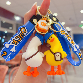 PVC наклонена патка – ключодържател за автомобил, луксозен аксесоар, за мъже и жени