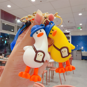 PVC наклонена патка – ключодържател за автомобил, луксозен аксесоар, за мъже и жени