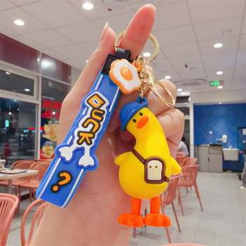 PVC наклонена патка – ключодържател за автомобил, луксозен аксесоар, за мъже и жени