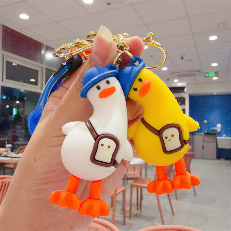 PVC наклонена патка – ключодържател за автомобил, луксозен аксесоар, за мъже и жени