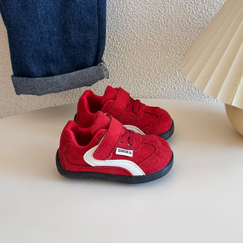 Cipele za bebe i malu djecu - šarene PU koža, protuklizne, s Velcro zatvaranjem, niski gornji dio