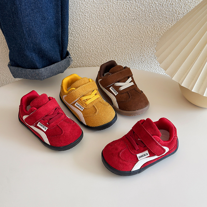 Cipele za bebe i malu djecu - šarene PU koža, protuklizne, s Velcro zatvaranjem, niski gornji dio