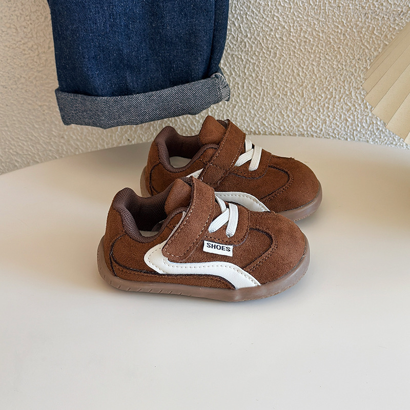 Cipele za bebe i malu djecu - šarene PU koža, protuklizne, s Velcro zatvaranjem, niski gornji dio