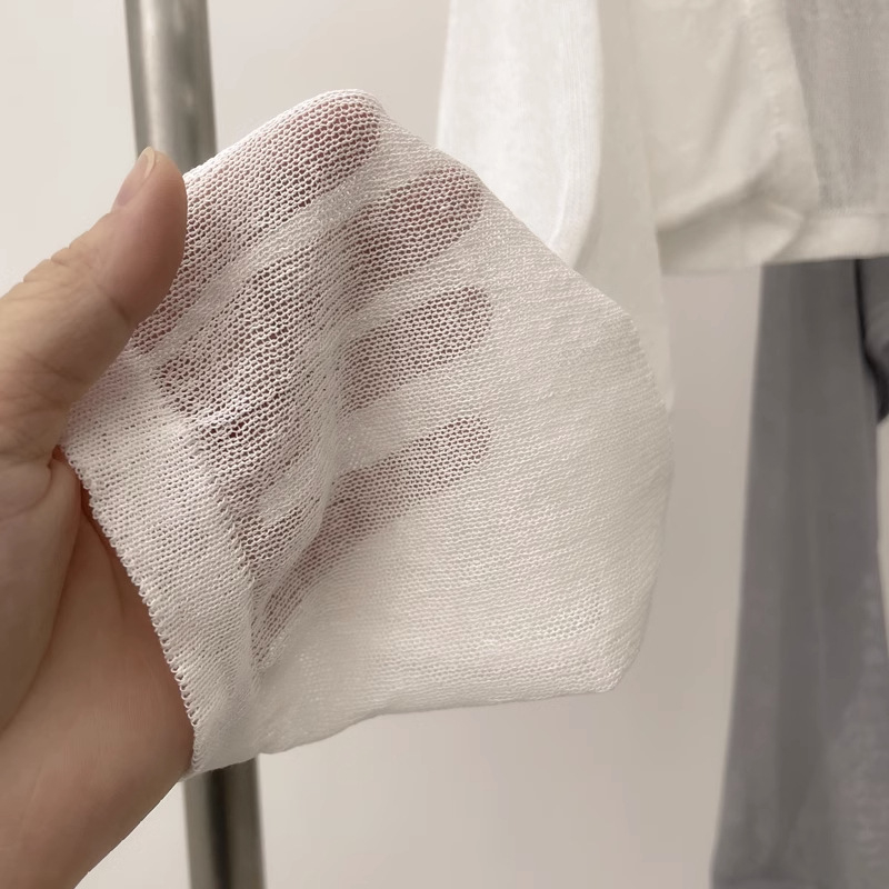 Дамски слънцезащитен кардиган с дълги ръкави, слим модел, къс модел, полиестер 70–80%, едноцветен, летен модел 2023