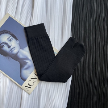 Разделени пръсти чорапи, висок крак, едноцветни, от combed памук, абсорбират пот, 200N плетка